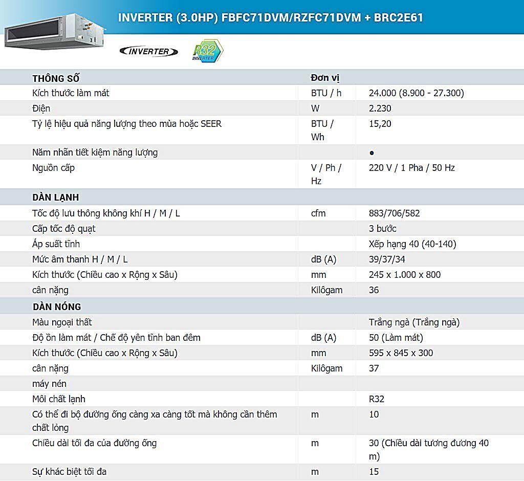 máy lạnh giấu trần ống gió mitsubishi heavy 3.0hp, inverter fdum71ya-w5/fdum71ya-w5