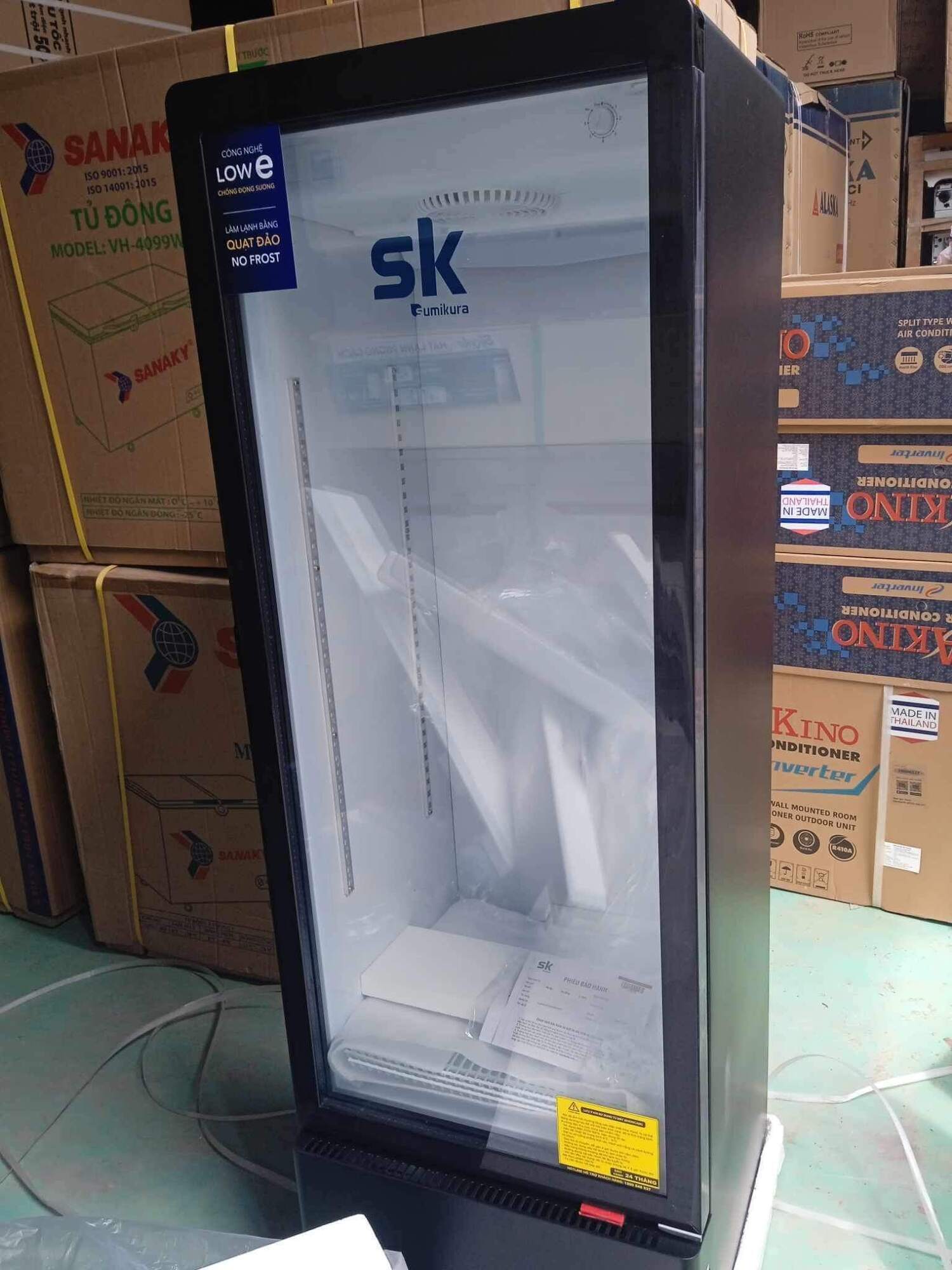 tủ mát sumikura 250 lít sksc-250/js dàn đồng