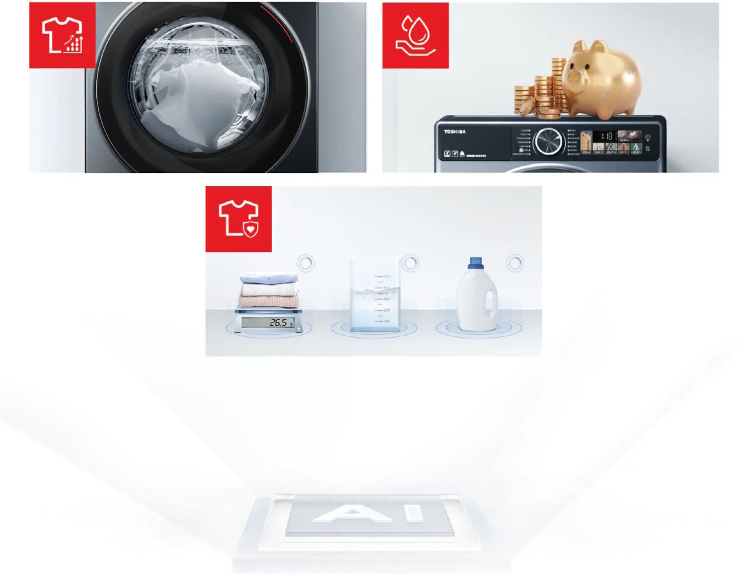 máy giặt sấy toshiba inverter giặt 13 kg - sấy 8 kg twd-t25bzp140mwv(mg)