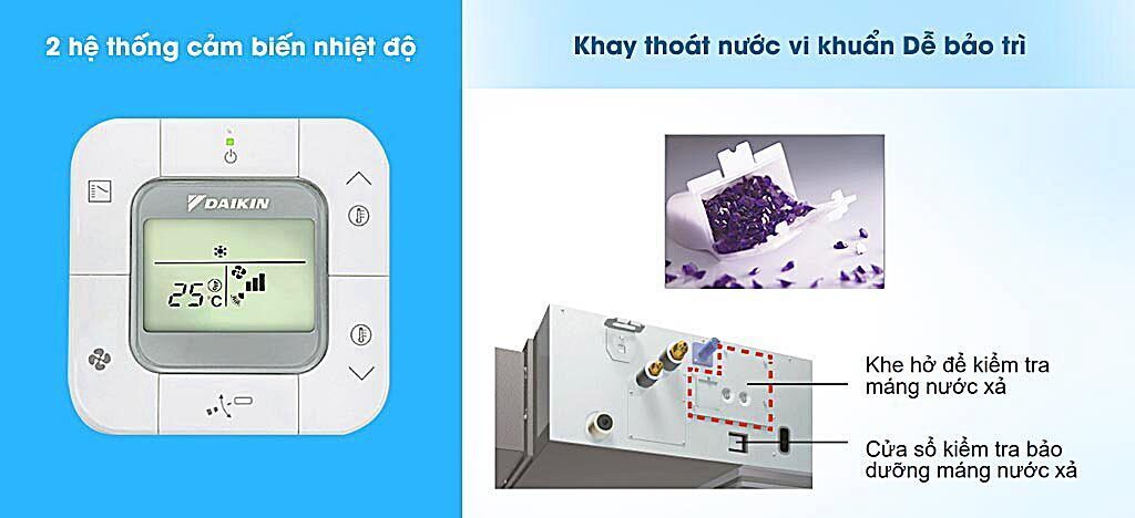 máy lạnh daikin giấu trần ống gió inverter 3hp fbfc71dvm9 / rzfc71evm + brc4c66