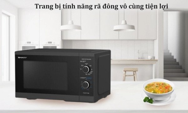 lò vi sóng có nướng sharp 25 lít r-g251tv-bk