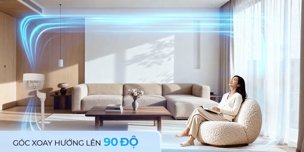 quạt tuần hoàn sharp 3 cánh pj-cd603v-c 24w