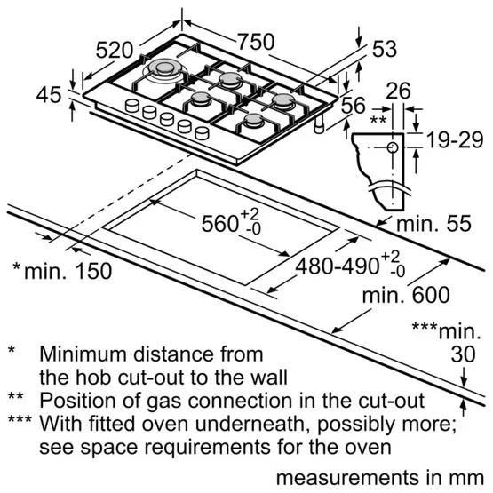bếp gas âm bosch pcs7a5190