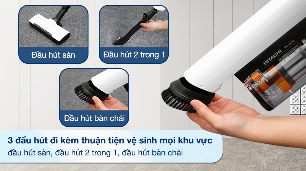 máy hút bụi hitachi pv-xl1k 24cv pwh ( không dây )