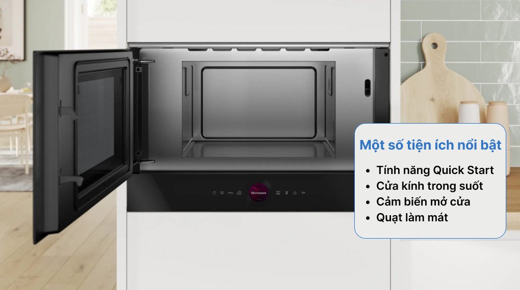 lò vi sóng âm tủ bosch 21 lít bfl7221b1 series 8