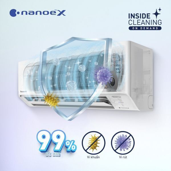 máy lạnh panasonic 1.0 hp inverter cu/cs-ru9ckh-8d mẫu 2026