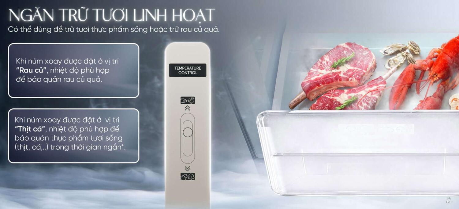 tủ lạnh sharp inverter multi door 421 lít sj-fxp510vg-ch