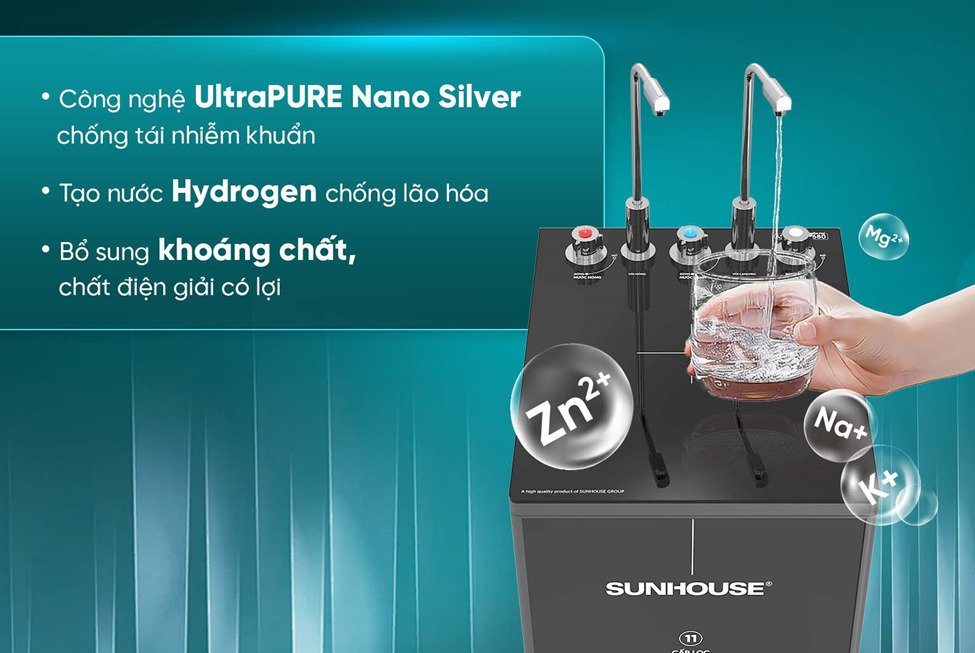 máy lọc nước ro ultrapure sunhouse sha76225l 11 lõi