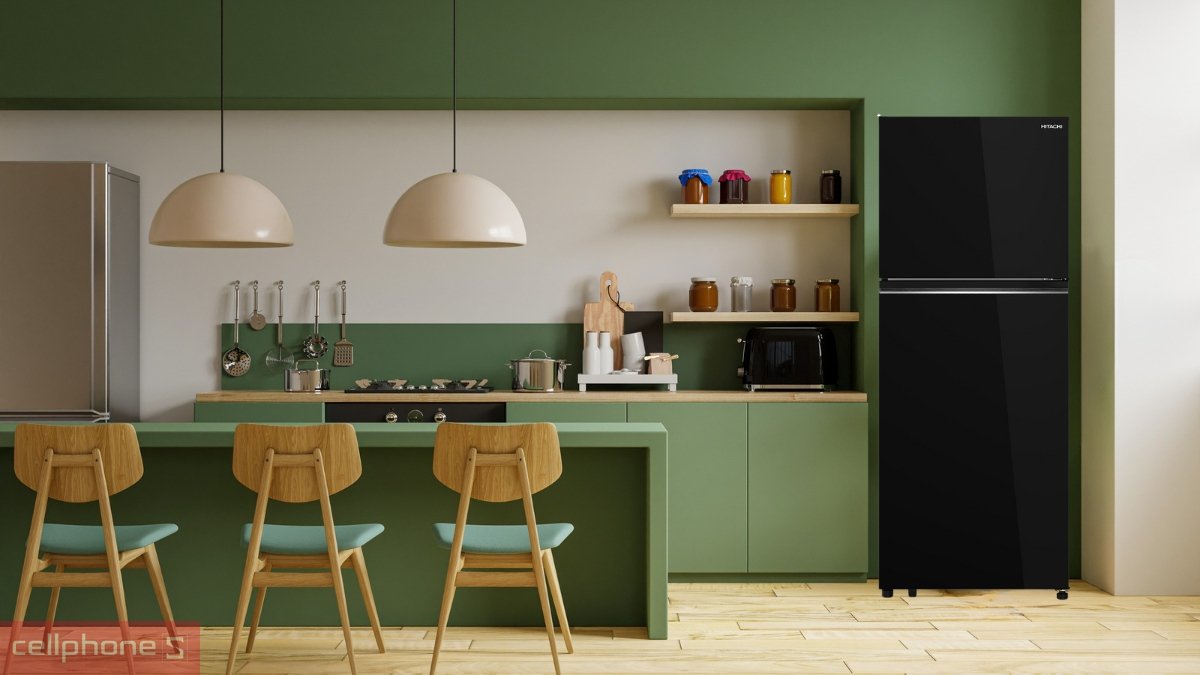 tủ lạnh hitachi inverter 374 lít hrtn6408sagbkvn