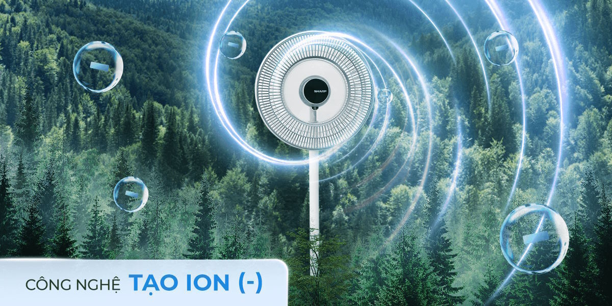 quạt tuần hoàn sharp 9 cánh pj-cd404v-w 24w