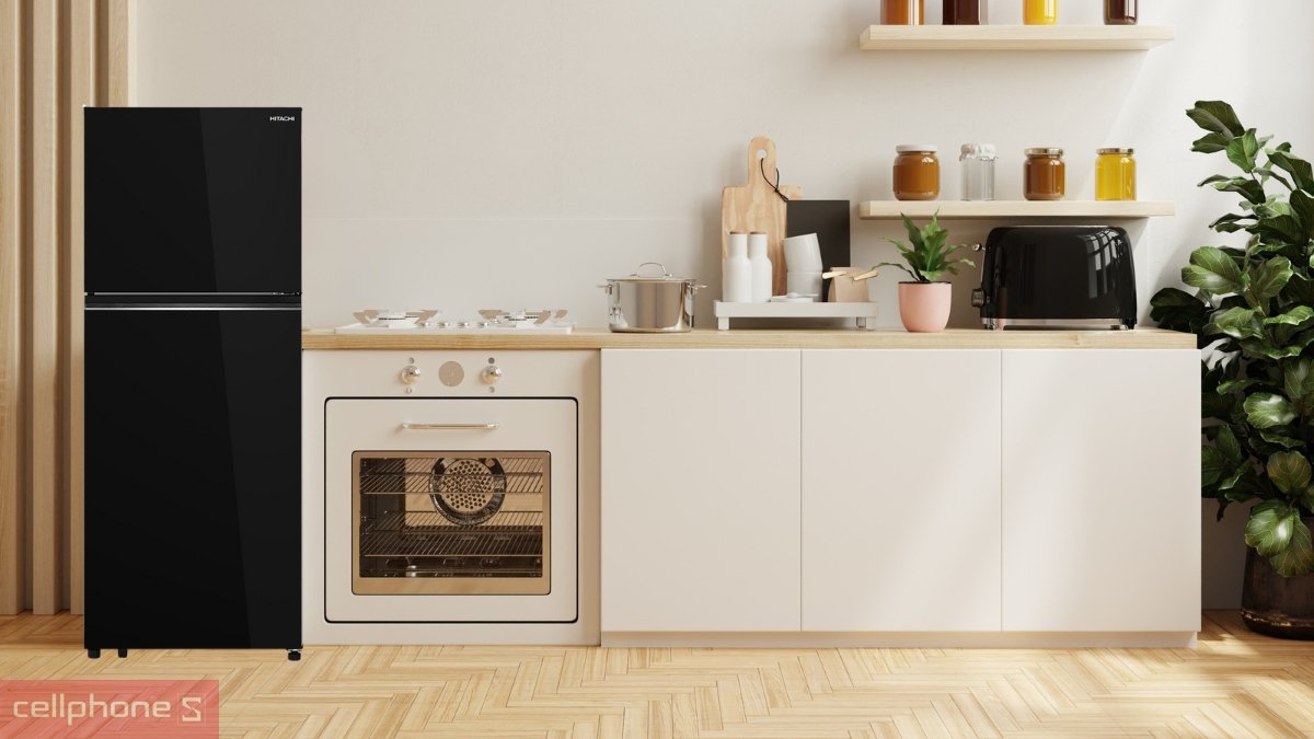 tủ lạnh hitachi inverter 374 lít hrtn6408sagbkvn