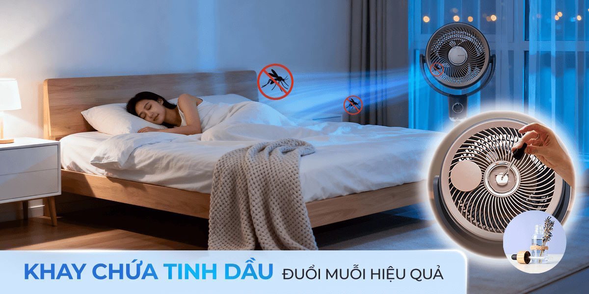 quạt tuần hoàn sharp 3 cánh 20w pj-cd433v-h