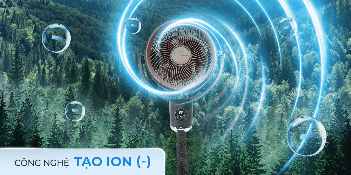 quạt tuần hoàn sharp 3 cánh 20w pj-cd433v-h