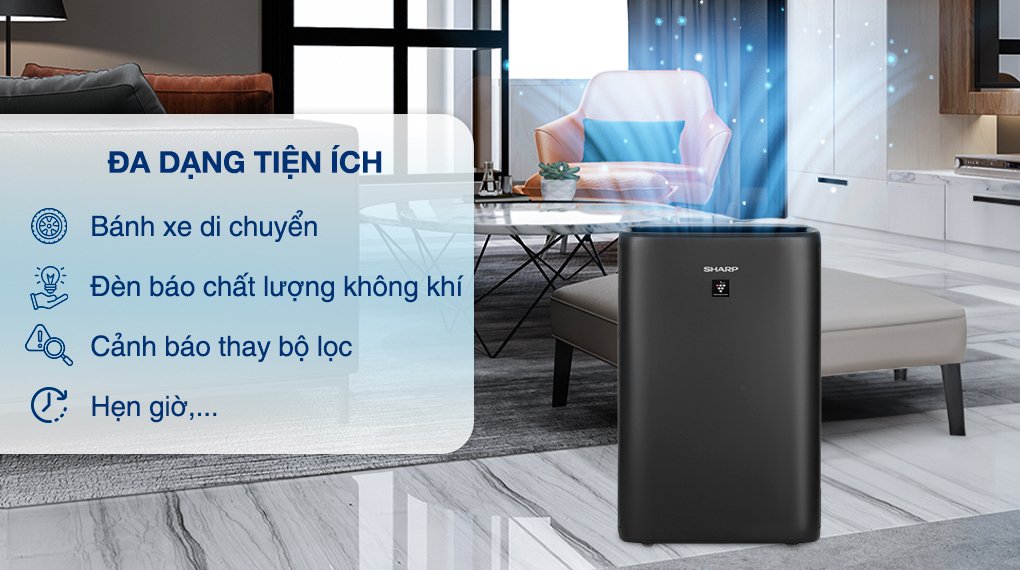 máy lọc không khí tạo ẩm sharp ki-n40v-h 29w