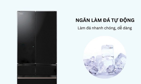 tủ lạnh hitachi inverter 520 lít r-hw540rv (xk)