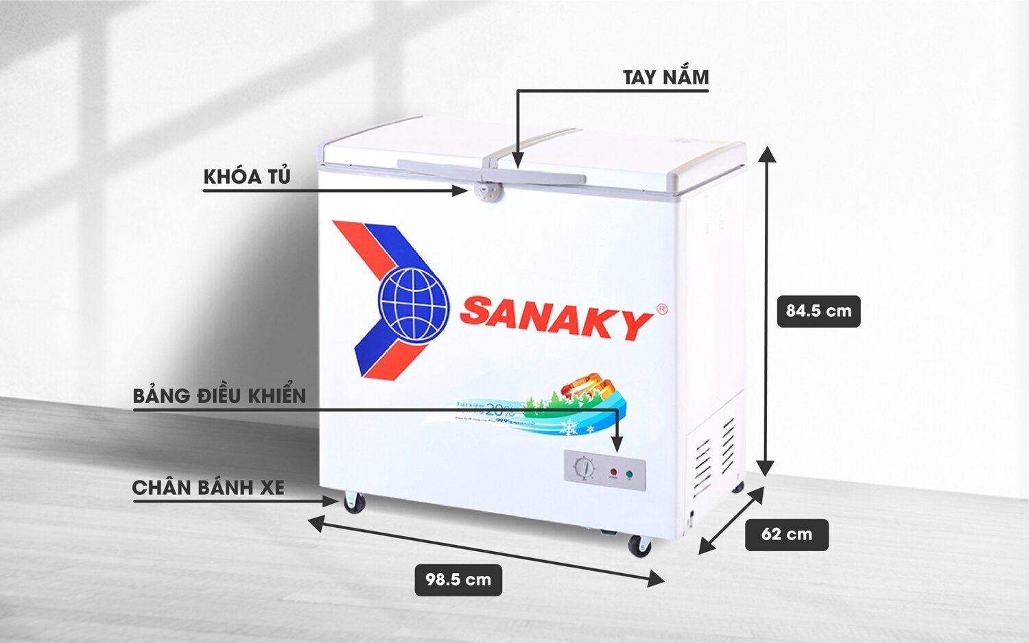 tủ đông sanaky 250 lít vh-2599a1