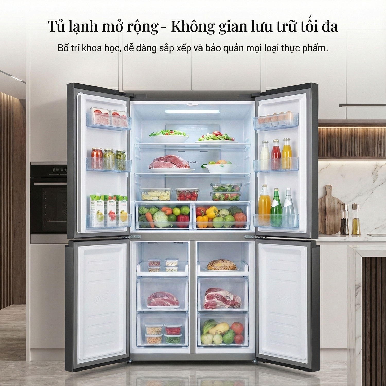 tủ lạnh sharp inverter multi door 421 lít sj-fxp510vg-bk