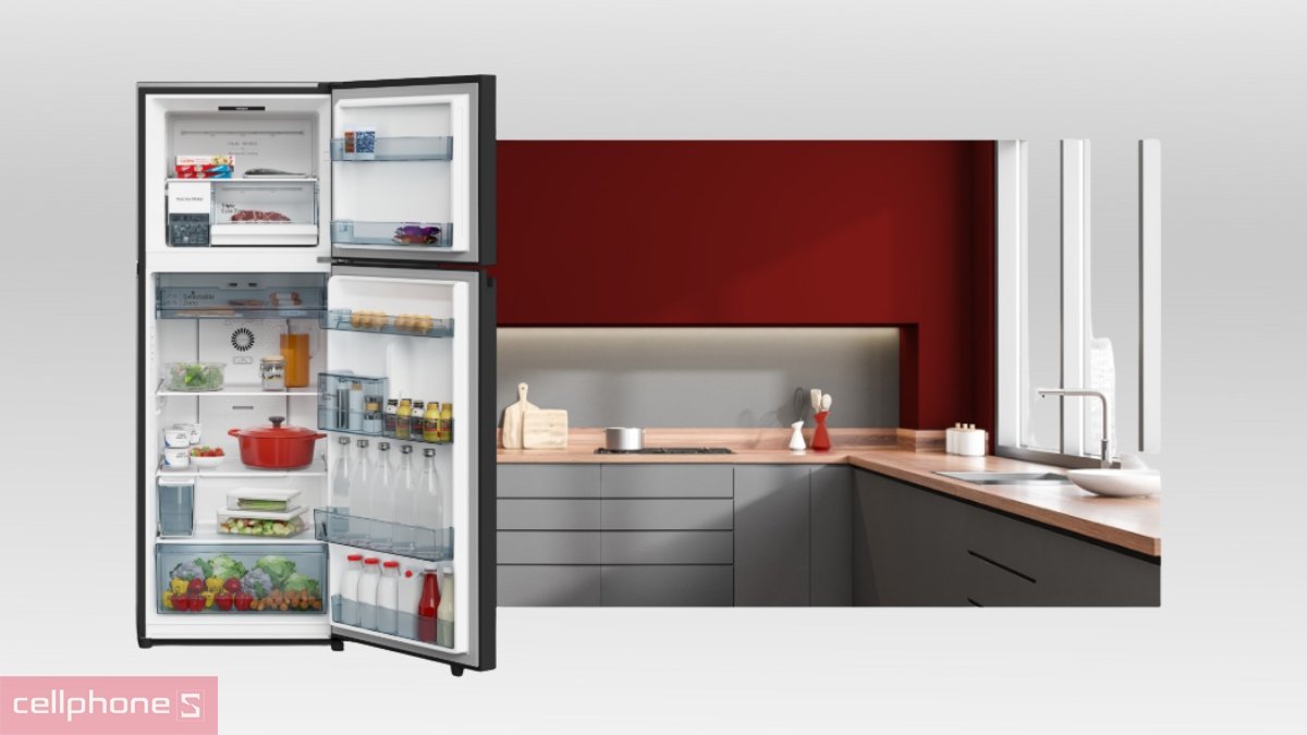 tủ lạnh hitachi inverter 374 lít hrtn6408sagbkvn