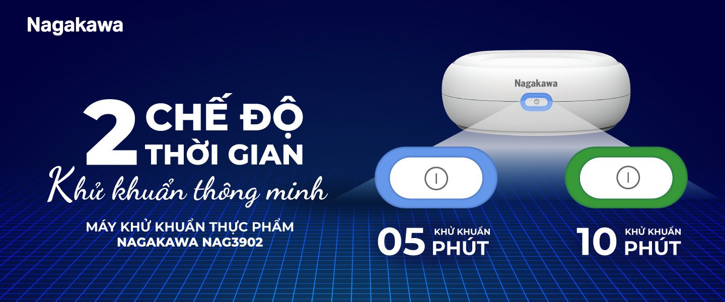 máy khử khuẩn thực phẩm nagakawa nag3902