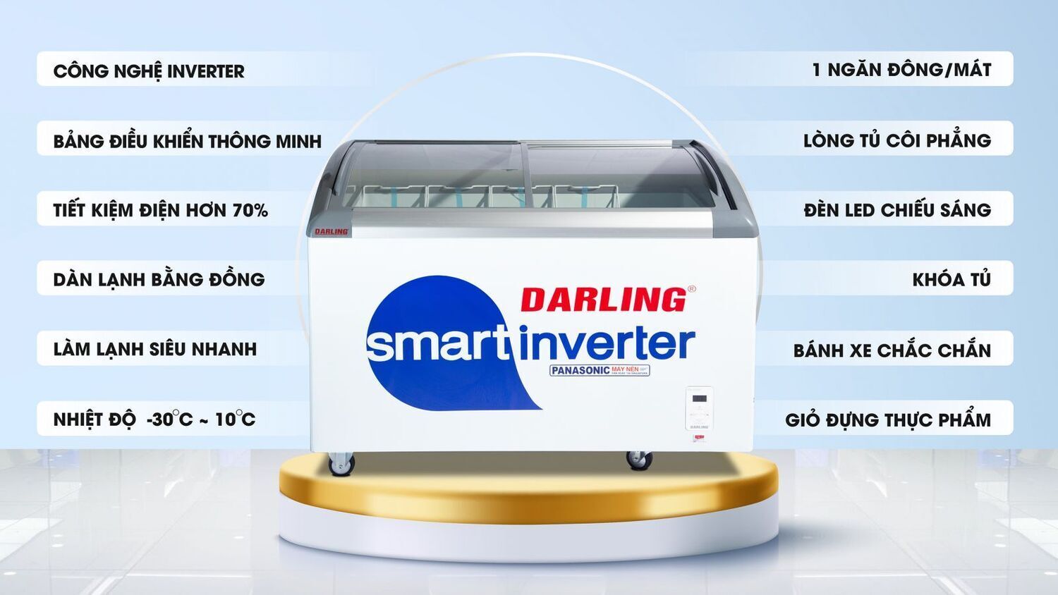 tủ kem darling inverter 450 lít dmf-5079aski