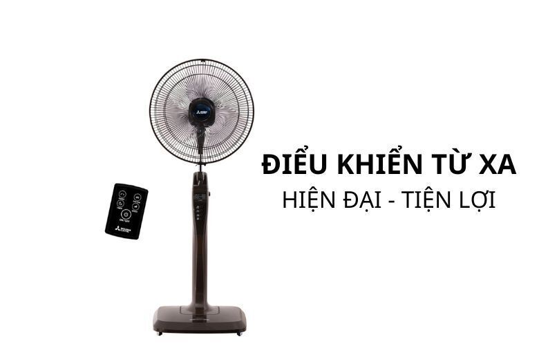 quạt cây mitsubishi lv16-rb cy-bw màu nâu