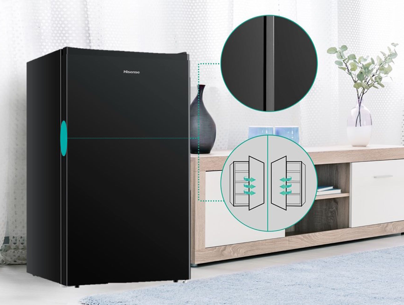 tủ lạnh hisense 82 lít rr106d4ebn