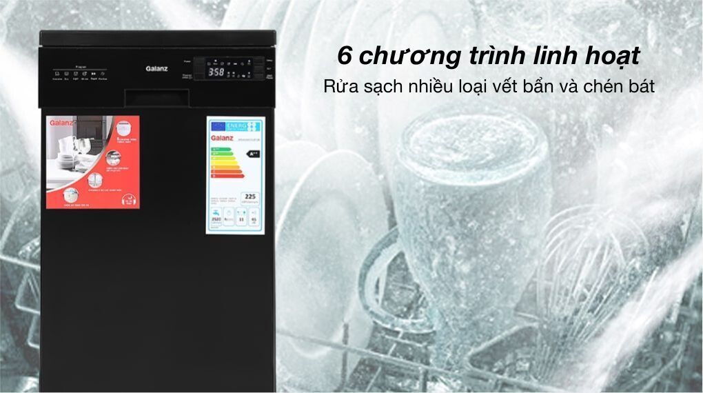máy rửa chén độc lập galanz w45a3a401s-0e1(b)