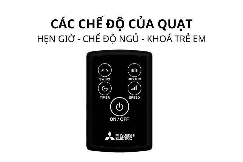 quạt cây mitsubishi lv16-rb cy-bw màu nâu