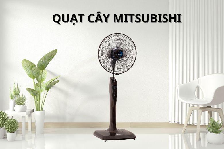 quạt cây mitsubishi lv16-rb cy-bw màu nâu