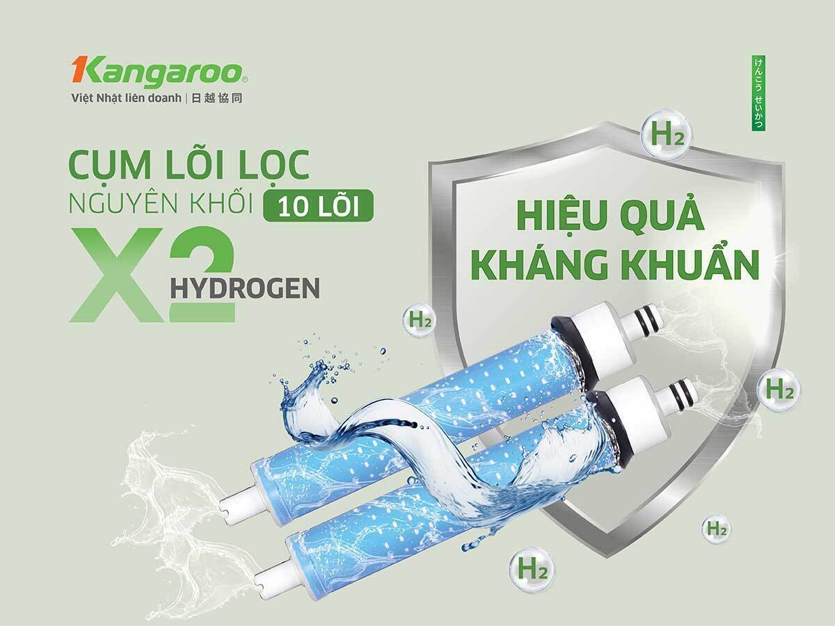 máy lọc nước kangaroo hydrogen infinity tích hợp nóng kg10a11