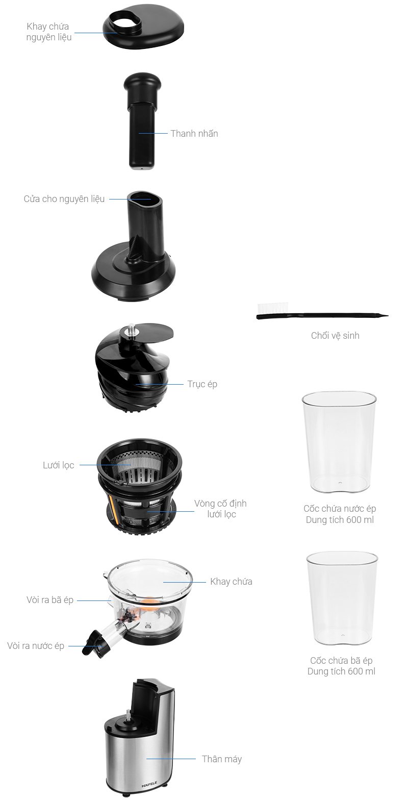 máy ép chậm hafele gs-133n (535.43.811)