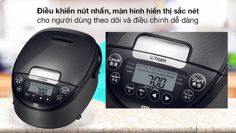 nồi cơm điện cao tần tiger 1 lít jpw-g10w-hd