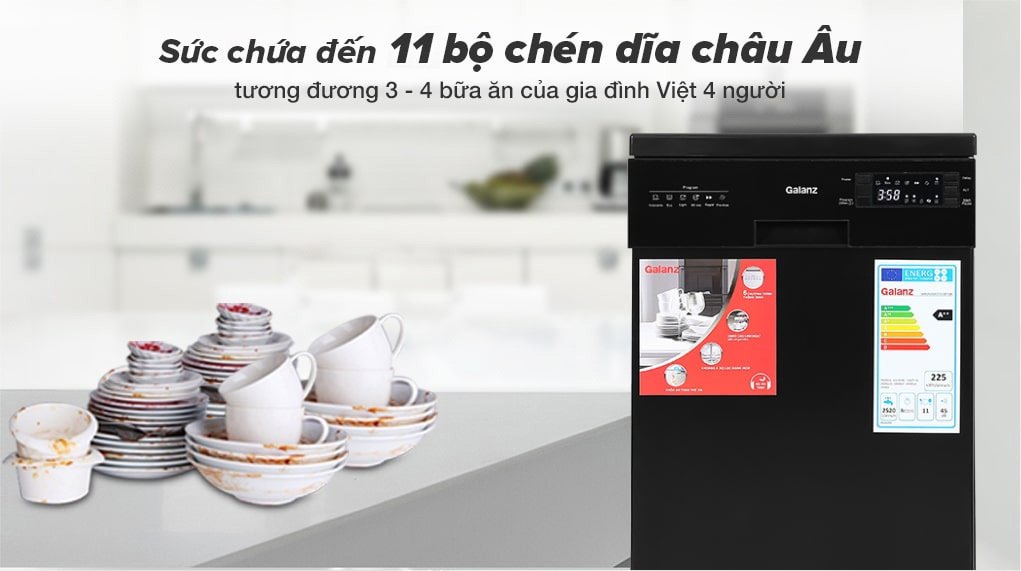 máy rửa chén độc lập galanz w45a3a401s-0e1(b)