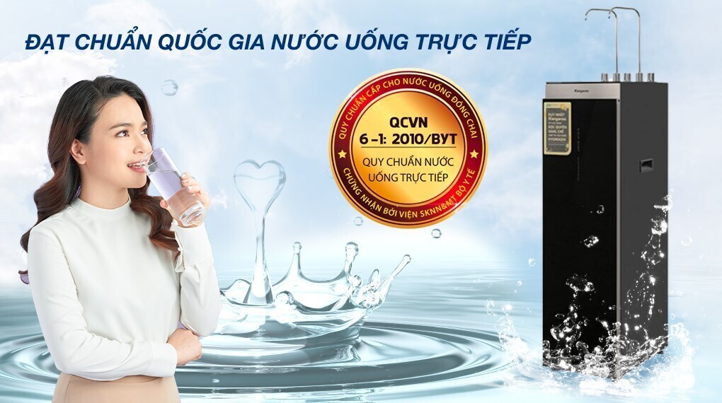 máy lọc nước ro nóng nguội lạnh hydrogen kangaroo sumire kg12a6 12 lõi