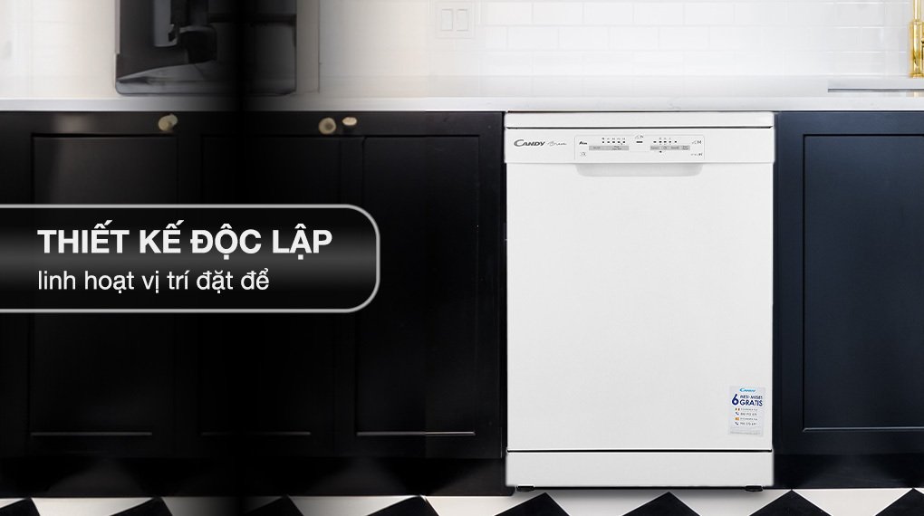 máy rửa chén độc lập candy cdpn 1l390pw