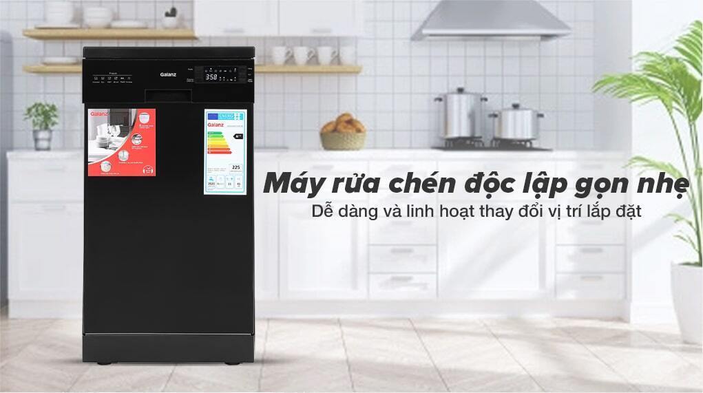 máy rửa chén độc lập galanz w45a3a401s-0e1(b)