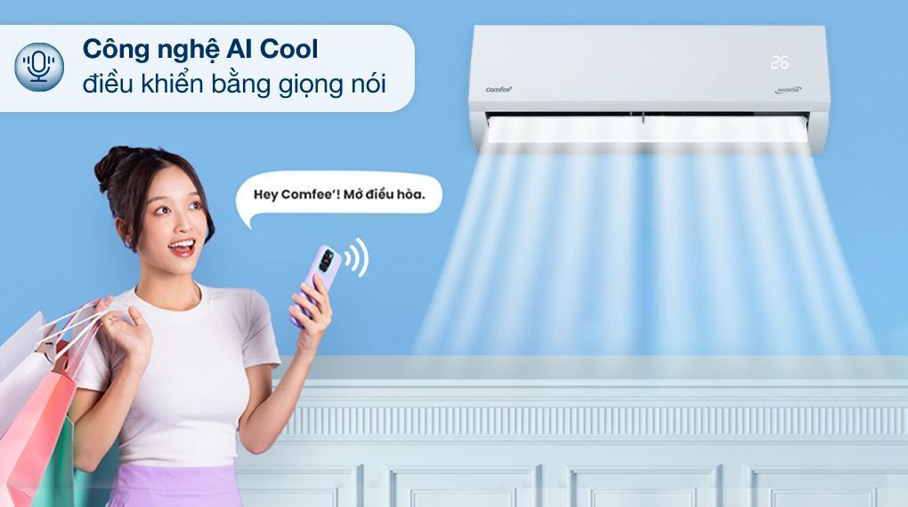 máy lạnh comfee inverter 1 hp cfs-10vgx