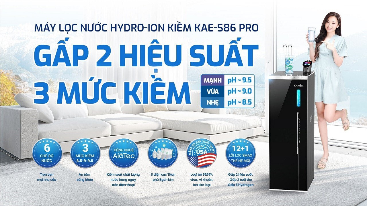 thiết kế máy lọc nước karofi kae-s86 pro