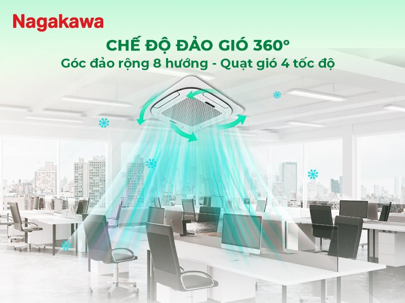 máy lạnh âm trần nagakawa inverter 4 hp nit-c36r2u35 (3 pha)