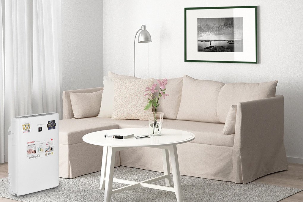 máy lọc không khí tạo ẩm sharp ki-n40v-w 29w