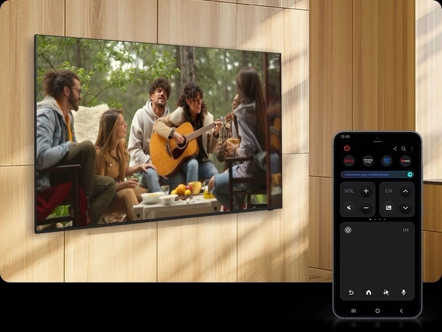 trải nghiệm giải trí thông minh cùng smart tivi mini led samsung ai 4k 75 inch ua75m77ha