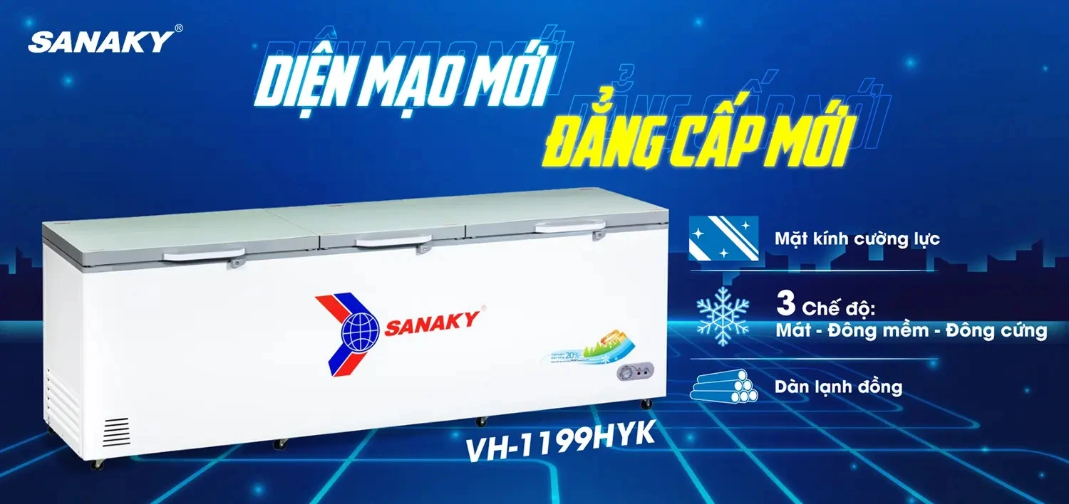 chi tiết tủ đông sanaky vh-1199hyk