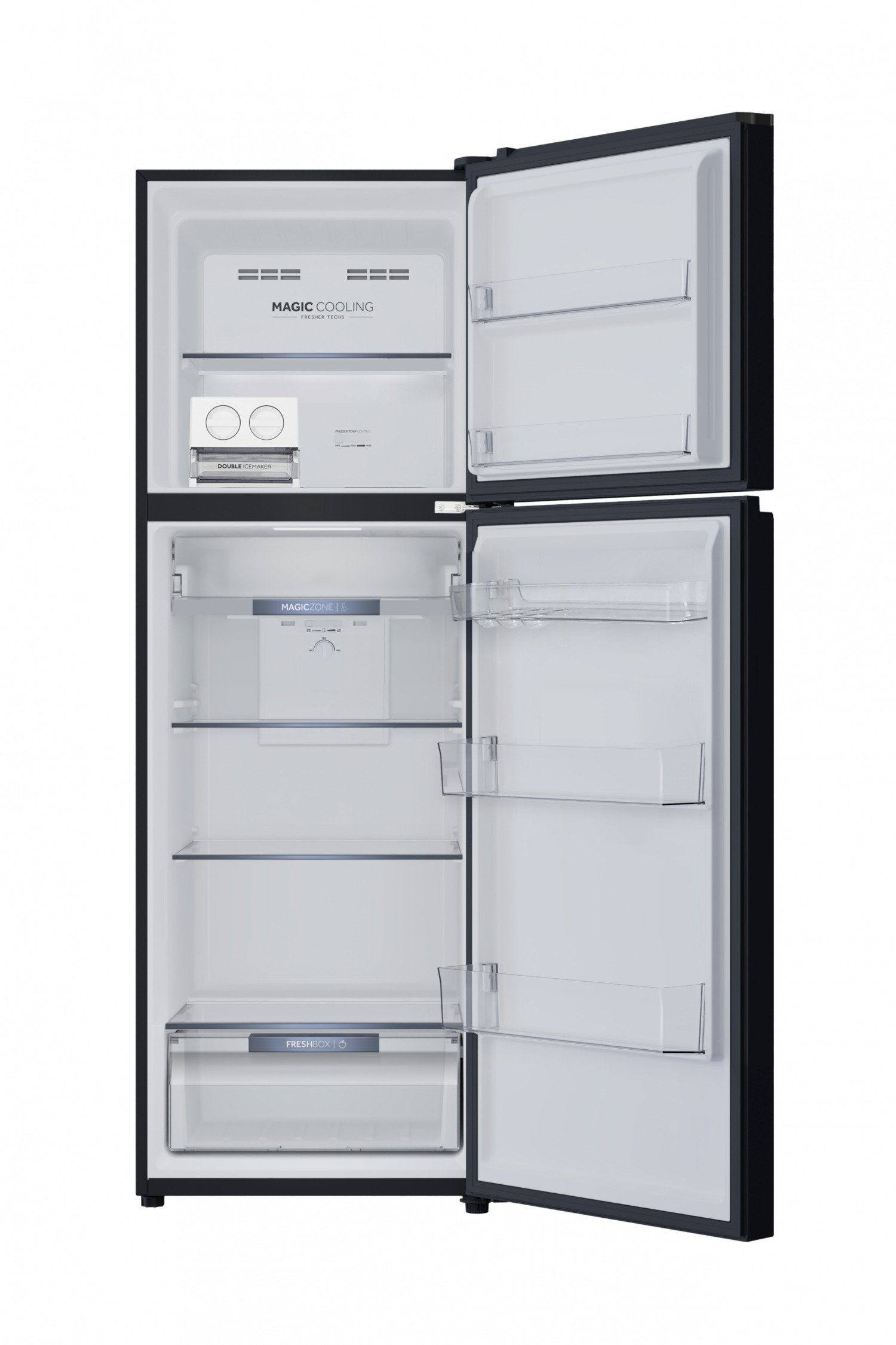 không gian bên trong tủ lạnh aqua aqr-t305fa(lb)