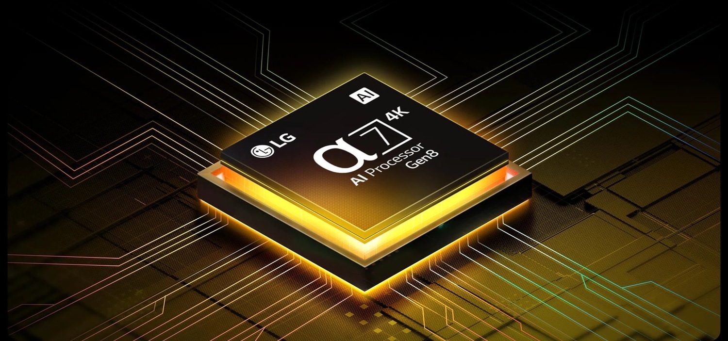bộ xử lý α7 ai 4k gen8 trên smart tivi lg uhd ai 4k 55ua8055psa
