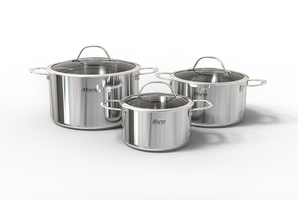 bộ nồi inox đa lớp mama sunhouse shg701