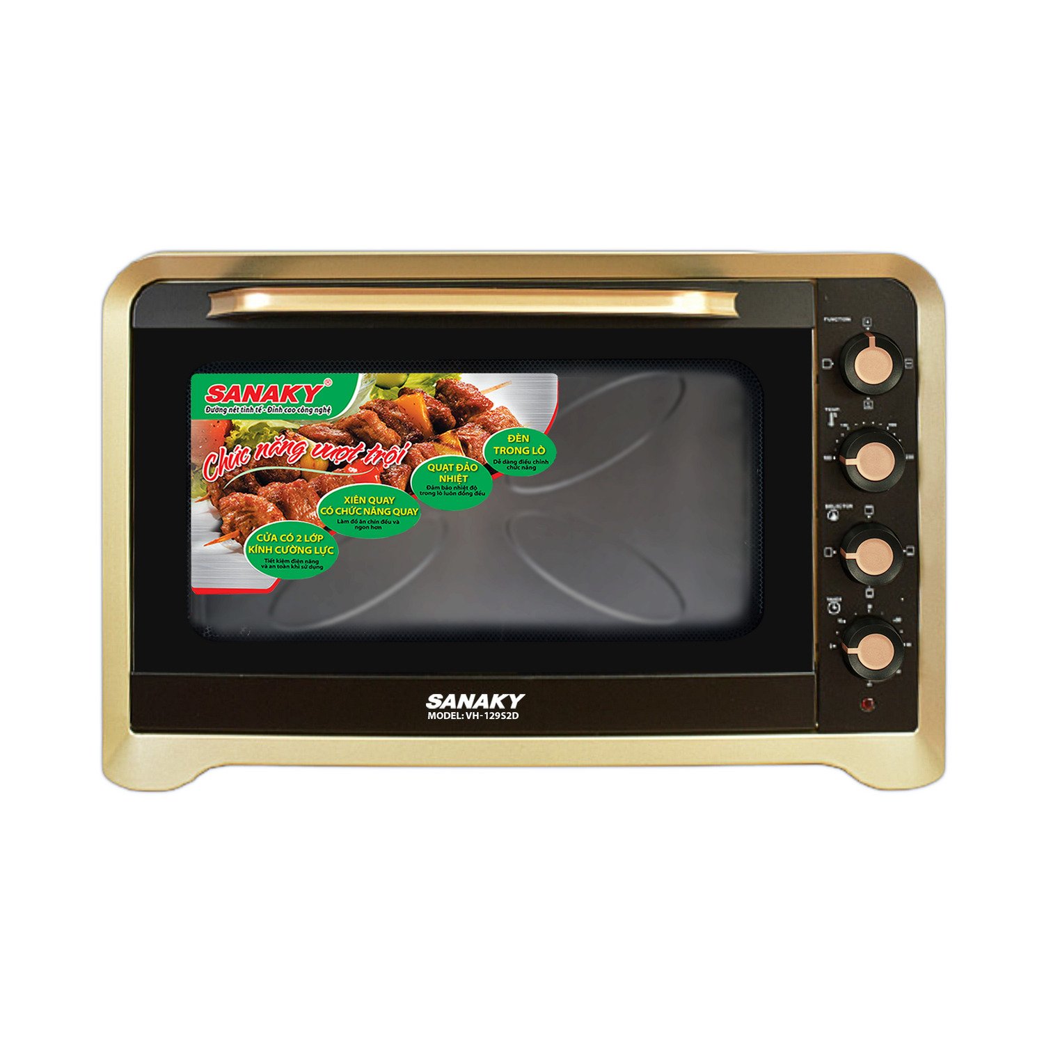 lò nướng sanaky vh-129n2d góc nghiêng