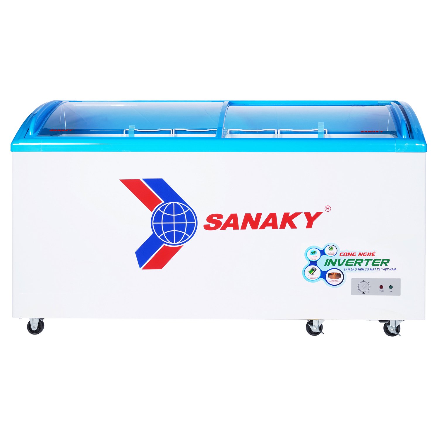 tủ đông trưng bày mặt kính cong sanaky vh-6899k3