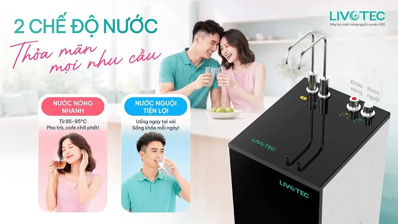 các chế độ nước của máy lọc nước livotec 625