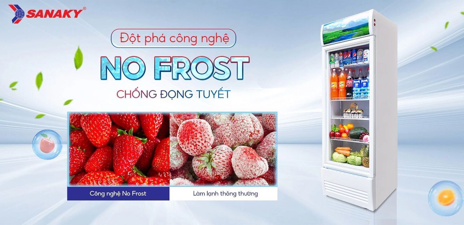 công nghệ no frost trên tủ mát sanaky vh-4088k