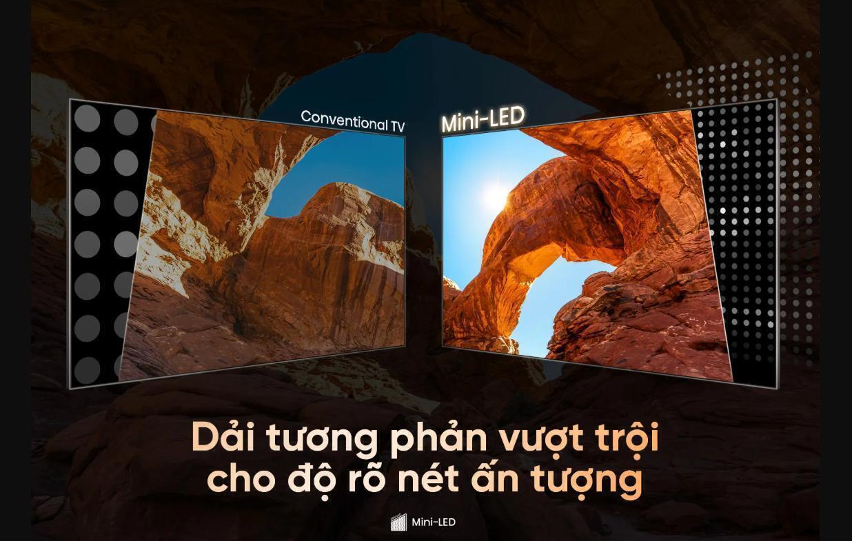 công nghệ mini led trên smart tivi hisense 85u6q
